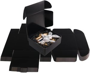 Boîte postale élégante en papier ondulé en relief avec logo personnalisé et emballage de cadeau d'expédition pour le commerce électronique-imprimé simple recto verso - Product Image 1