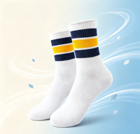 Chaussettes unisexes en coton rayé, antibactériennes, à bout sans couture, respirantes, pour le sport, la course à pied, la randonnée, le quotidien et les occasions décontractées