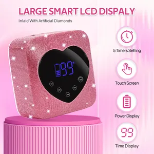 Lámpara de Uñas Recargable de 30 LED y 72 W para Secar Esmalte de Uñas, Herramientas de Manicura, Lámpara UV LED Profesional con Diamantes - Product Image 2