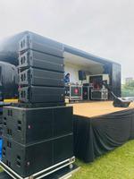 T.I Pro Audio LA-215BP Speaker Bass Aktif Bertenaga Besar Sistem Suara Panggung Profesional Line Array Bertenaga Ganda 15 Inch