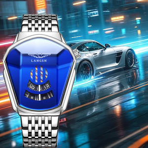 X-GEQCK Montre à quartz à cadran d'<span class=keywords><strong>avion</strong></span> de luxe pour hommes Bracelet en acier inoxydable de sport de mode d'affaires en or pour hommes - Product Image 2