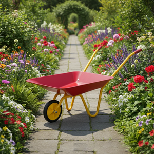 Mini brouette de jardin <span class=keywords><strong>pour</strong></span> enfants - Construction métallique, roue unique, idéale <span class=keywords><strong>pour</strong></span> la plage, le bac à sable et les aventures en plein air - Product Image 3