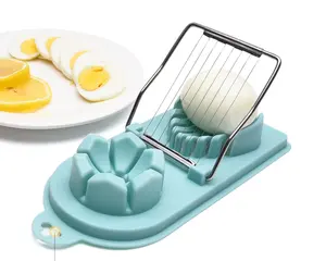 Cortadoras de huevos multifuncionales de calidad, cortadora de acero inoxidable, divisor elegante, cortadora de huevos, cortadora