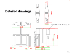 Tourniquet d'entrée automatique anti-escalade en acier inoxydable avec lecteur de carte RFID QR, contrôle d'accès, portail coulissant à pleine hauteur de luxe - Product Image 3