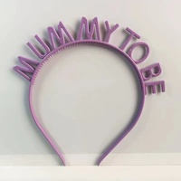 Serre-tête multicolore en plastique PP avec lettres « Future maman » pour la décoration de baby shower, serre-têtes pour future maman
