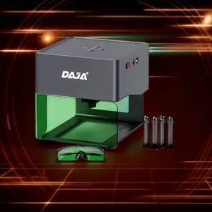 DAJA DJ6 미니 소형 휴대용 APP 제어 3W DIODE CNC DIY 조각사 MDF 합판 로고 마크 프린터 레이저 조각기