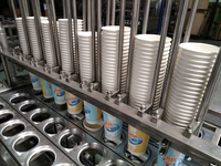 Machine automatique de remplissage et de scellage de tasses en plastique de jus de tasses à eau Machine de remplissage et de scellage de boissons