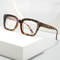 Gafas Cuadradas Universales para Hombre y Mujer, Monturas Ligeras de PC Completas con Lentes Transparentes de PC con Protección UV para Uso Diario y Profesional