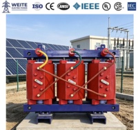 Transformateur sec 20 kV 1000 kVA 1250 kVA 2000 kVA triphasé à bobinage en résine époxy à faible perte, équipement de distribution d'énergie IEC