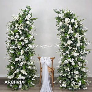 Arreglo de flores artificiales para boda, arco completo hecho a mano con seda, arco floral para boda al aire libre - Product Image 2