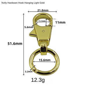 Pour <span class=keywords><strong>Kelly</strong></span> bricolage cuir sac à main matériel fait à la main argent en alliage de Zinc crochet avec forte caractéristique épaissie bandoulière crochet - Product Image 3