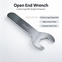 Llave Inglesa Plana Delgada de Aleación con Logotipo Láser Personalizado, de Una Sola Punta Abierta, Métrica, de Grado Industrial, para Montaje y Mantenimiento de Equipos, Herramientas Manuales