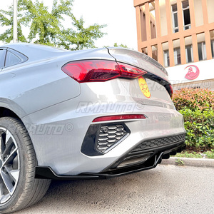 สปลิตเตอร์กันชนหลัง ดิฟฟิวเซอร์กันชนหลัง ฝาครอบป้องกันสำหรับ Audi A3 8Y Sline Sedan 2021-2024 อุปกรณ์ตกแต่งรถยนต์ - Product Image 4