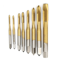 Jeu de tarauds et filières hélicoïdales TGS HSS avec revêtement en titane, droite, 62 HRC, garantie 3 ans, pour métaux M3-12, outil de machine