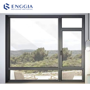 Cửa Sổ Khung nhôm màu đen hiện đại đôi bằng kính ở Trung Quốc cửa nhôm và cửa sổ - Product Image 1