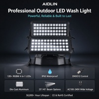 48pcs Lampu Wall Washer LED RGBW DMX512 Warna Lengkap Lampu Sorot Panggung Luar Ruangan untuk Acara Pertunjukan