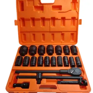 Tool Kit heavy-duty Impact Socket Set Black 21pcs high quality wrench impact socket set 3/4