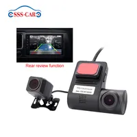 Grabador de vídeo digital para salpicadero de coche, grabadora de vídeo Dvr frontal y trasera Dual Hd, caja oculta negra, U10 Hd1080p