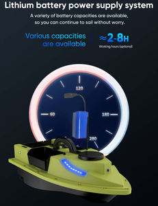 GPS RC Angel köder Boot Fernbedienung Wasserdichter Doppel motor 2KG Last Lithium batterie 600M Reichweite Langstrecken Nacht fischen - Product Image 5