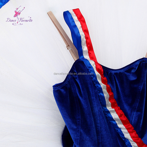 Tutú de Ballet Pre-profesional BLL611 Azul Rey con Corpiño de Terciopelo y Tul Rígido Blanco para <span class=keywords><strong>la</strong></span> Variación <span class=keywords><strong>La</strong></span> Llama de París - Product Image 6