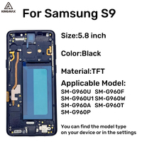 Ecran OLED original pour Samsung Galaxy S9 5.8 pouces Cadre de remplacement SM-G960 souple Smartphone LCD Pièces de réparation 1 an