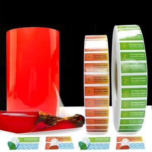 Étiquettes de garantie anti-effraction biodégradables de haute qualité personnalisées, rouleaux de matériaux pour autocollants de garantie - Product Image 4