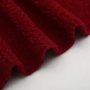 Tela de lana Sherpa Popular para otoño e invierno, tela reciclada de felpa de lana de cordero de imitación para ropa de chaqueta - Product Image 6