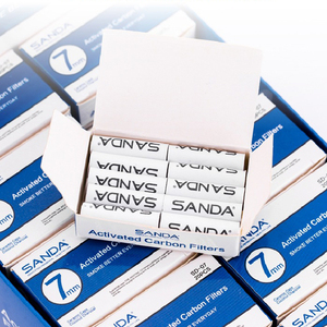 7x27 mét than hoạt tính lọc tip cho ống hút biểu tượng tùy chỉnh bao bì cán Mẹo thuốc lá ống lọc với Dual Nắp gốm - Product Image 3