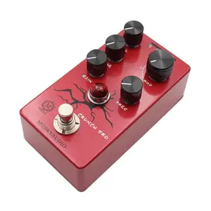 Moskyaudio Elektrische Gitaar Effecten Pedaal Vol/Tone/Gain/Pres Control True Bypass Mini Gitaar Distortion Front Stage Effector