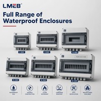 Caja de conexiones de PVC y plástico ABS resistente al agua para exteriores HT 12, nivel de protección IP65 para proyectos electrónicos, carcasas de PC