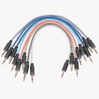 ניילון אריגת eurorack מודולרי synthe sizers כבל 3.5mm מונו תיקון אודיו כבל