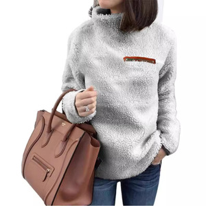 Fontes De Fornecimento De Comércio Exterior 2024 Outono Camisola Nova Europeia e Americana Moda Zipper Camisa Base De Pescoço Alto ys80968 - Product Image 5