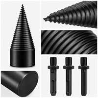 Foret à noyau HSS robuste et amovible, finition oxyde noir, pour perçage du bois et fendage de bûches – Vente chaude