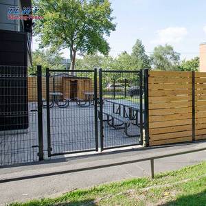Portail battant à double battant en treillis métallique pour jardin, installation facile et rapide, avec maille 3D - Product Image 1