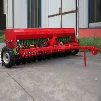 Semoir à blé remorqué par un tracteur, riz de montagne à grande échelle, luzerne, colza, engrais, machine intégrée pour l'herbe et les semences, semis en rangs