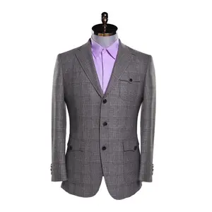 Chinese suppliers Production wool suit fabric tailored Hunting suit fitted man plaid suit