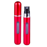 Botol parfum portabel aluminium bulat 5ml, botol parfum penyegar udara
