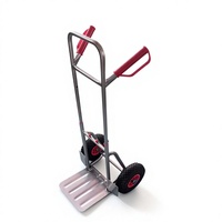 Chariot pliable en acier robuste avec poignée télescopique, 2 roues, capacité de charge de 100 kg