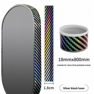 Bande de protection pour raquette de pickleball, protection de la bordure de la tête de la raquette, bande de protection de la bordure de la raquette, s'adapte parfaitement aux bords incurvés, sans plis - Product Image 1
