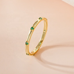 Hot Selling Trendy 925 <strong>Silver</strong> <strong>Eternity</strong> <strong>Ring</strong> Zircon Diamond Inlaid Fashionable Simple INS Style Temperament Jewelry Stackable - Product Image 2