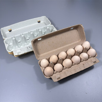 Boîte d'œufs 12 cellules avec fabricant de pâte à papier moulée biodégradable dégradable à bas prix boîte à œufs plateau à œufs