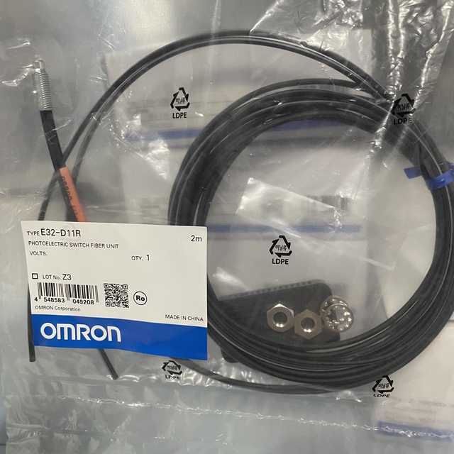 Industrial Reflective Fiber Optic Sensor E32-D11R 2M for Micro Object Detection