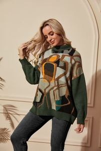 Pull Intarsia de créateur-Tricot inspiré de la peinture à l'huile de style artistique sud-africain fabriqué en Chine Délai d'échantillonnage de 7 jours - Product Image 2