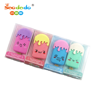 Soodood PVC độc lập bao bì hộp <span class=keywords><strong>3D</strong></span> Jumbo Popsicle Câu Đố tẩy với phim hoạt hình nụ cười mặt tẩy - Product Image 2