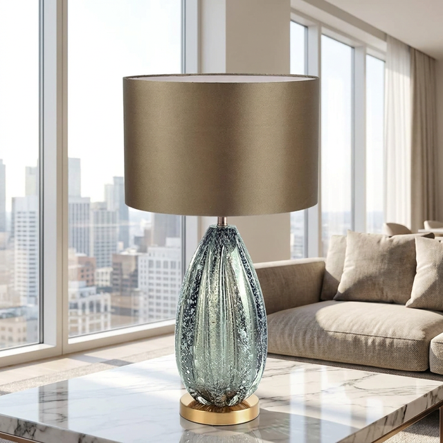 TOGETHER Modern Design Table Lamp for Hotel Office Bedroom Bedside Colorful Art Glass Lamp Night Light Home Decor Desk Lamp