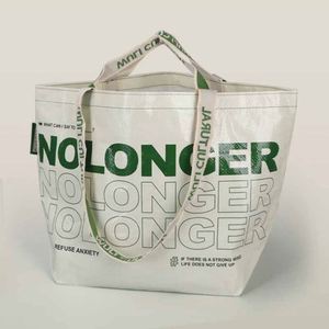 Custom Printed Logo Woven <b>Tote</b> Bag Waterproof Shopping Bag Custom Printing <b>Plastic</b> Environmental Bags - Product Image 6