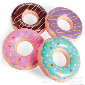 Bouée gonflable en forme de donut 120 cm en PVC écologique pour adultes, équipement de piscine, hôtel, parc de jeux - Product Image 1