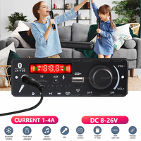 Amplifier 200W BARU DIY Papan Dekoder MP3/WAV DC 12V 100W Pemutar USB Mobil Nirkabel Slot Kartu TF FM dengan Mic Plastik