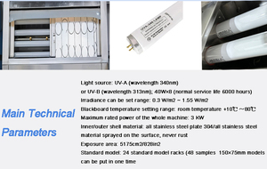 ASTM G153 ASTM G154 UV yaşlanma <span class=keywords><strong>Test</strong></span> odası UV <span class=keywords><strong>Test</strong></span> odası - Product Image 3