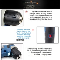 Perceuse à main sans fil Dongcheng à angle droit, vitesse variable, 12V 140W 11Nm, perçage maximal